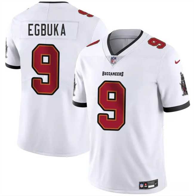 Men & Women & Youth Tampa Bay Buccaneers #9 Emeka Egbuka White 2025 Draft Vapor Untouchable Limited Stitched Jersey